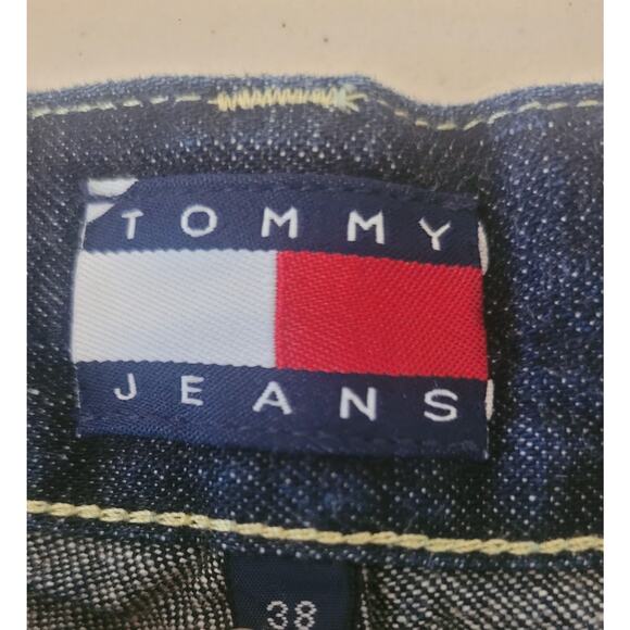 Vintage Tommy Jeans Tommy Hilfiger Carpenter Shorts/Jorts Y2K Baggy Denim| Sz 38 - Picture 11 of 16